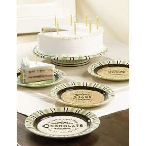  Serving Up Style Dessert Plate with Cake Message with 