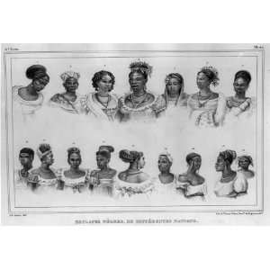   ,différentes nation,women,clothing,dress,slaves,style,Brazil,1834