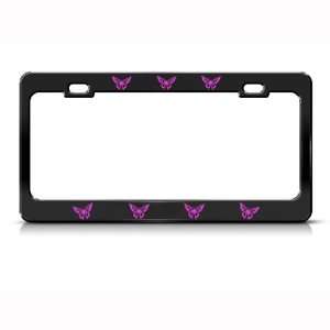 Butterflies Butterfly Pink Metal license plate frame Tag Holder