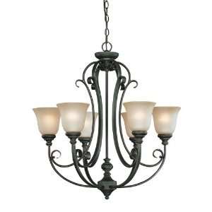 Barrett Place Collection 6 Light 29 Mocha Bronze Chandelier with 