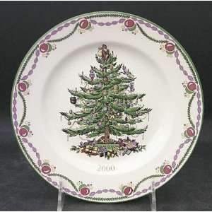   Spode Christmas Tree Green Trim Plate Collector/2000