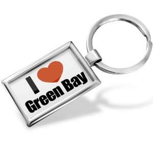 Keychain I Love GreenBay region Wisconsin, United States   Hand 