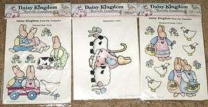 Lot of 3 New Daisy Kingdom Iron On Color Transfers Playtime Pals 