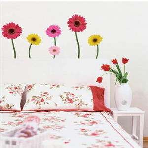 DAISY FLOWER Adhesive Removable Wall Home Decor Accents Stickers 