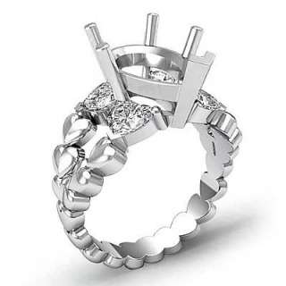 Diamond Ring Pear Engagement Setting Platinum s5.5  