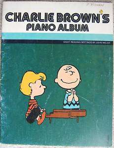 PEANUTS CHARLIE BROWNS Piano Album Music Book 1980  