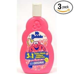 Mr. Bubble 3 in 1 Body Wash, Shampoo & Bubble Bath, Original, 12 Oz 