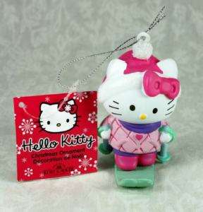 Hello Kitty on Skis Skiing Winter Christmas Ornament  