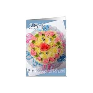  25th Birthday   Floral Cake Card Toys & Games