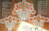 BEAUTIFUL Vase of Roses Doily/Doilies/CROCHET PATTERN  