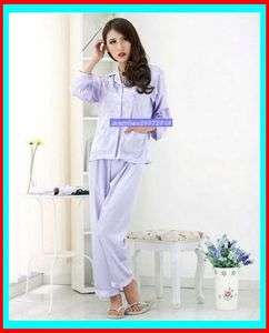 NWT 2 PCS Women Silk Stain Pajamas U.S S,M,L 6,8,10,12  