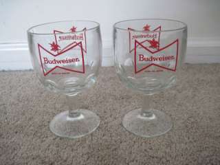 Set Of (2) Vintage Glass Budweiser Mugs from 1970s  