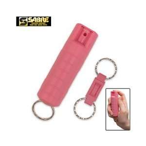  Sabre Compact Pepper Spray with Pink Key Case (1/2  Ounce 