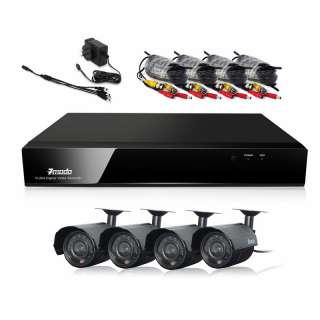 Zmodo 8 Channel H.264 Security DVR 4 Outdoor Night Vision Cameras 