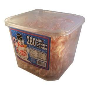 280 Count Bobs Bobs Mini Candy Cane Christmas Holiday Candy Tub