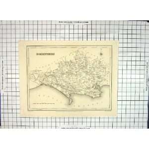  Antique Map Dorsetshire Weymouth Wareham Cranborne England 
