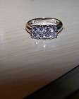   sterling silver 925 CZ 5 stone Anniversary Band Ring 8 ~$165  