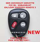 NEW Chevrolet Corvette Keyless Entry Remote 25695955