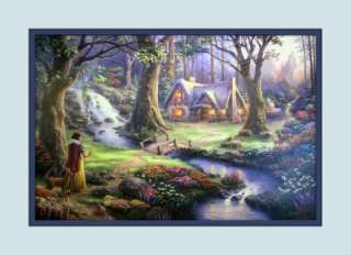 Thomas Kinkade Disney Snow White 8 x 10 Double mat Print GREAT GIFT 2B 