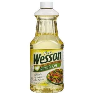 Wesson Pure 100% Natural Canola Oil 48 oz  Grocery 