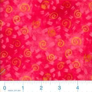  45 Wide Flannel Razzle Dazzle Swirling Red Fabric By The 