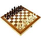 Da Vinci Folding 12 Inlaid Wood chess set with storage