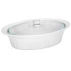 Corningware French White Oval Roaster with Glass Cover in White