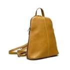 Le Donne Leather U Zip Womans Sling Backpack   Color Tan