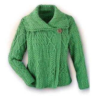  Green Aran Attraction Cardigan Clothing