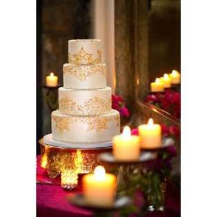 Giftbay Creations Mega Size Wedding/ Anniversary Gold Cake Stand 22 