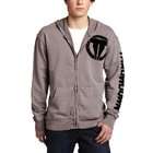 Throwdown By Affliction Mens Zip Hood, Silver, X Large