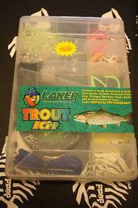 LAKER TROUT Fishing KIT Spinners Case Line Hooks Float  