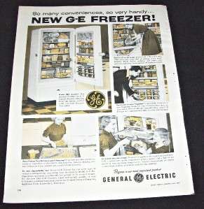 Vintage AD 1955 GE General Electric Freezer  