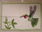 NU PINK YELLOW PURPLE FLORAL HUMMINGBIRD FABRIC BATH MAT RUG