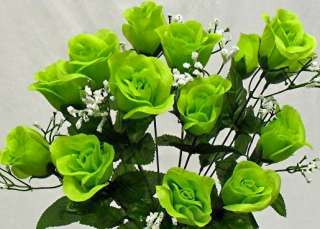   ~ KEY LIME GREEN Apple Silk Wedding Flowers Centerpieces DIY  