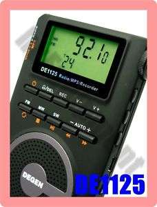 DEGEN DE1125 FM SW  Player Voice Recorder Radio 2GB  