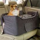   Small Luxury Lookout II Pet Car Seat, Black/Herringbone Microsuede
