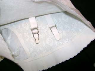   70s MONTGOMERY WARD ivory RUBBER PANTIE GIRDLE garters XL NIP  