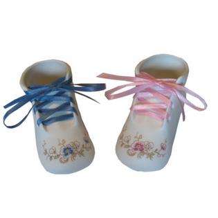   Baby Shoe with Delicate Flowers  Itty Bitty Blessings Baby Gifts Gifts