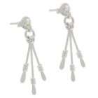    Sterling Silver Mother of Pearl Good Luck Ball Drop Earrings