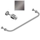   Acrylic Smooth 24 Single Sided Towel Bar with Antique Nickel Rings