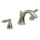   Two Handle Low Arc Roman Tub Faucet without Valve, Brushed Nickel