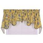 Ellis Curtain Jeanette Lined Duchess Valance Window Curtain in Yellow