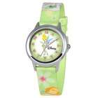 Disney Kids Tinker Bell Time Teacher Printed Strap Watch in Green