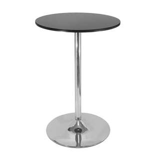 winsome winsome 93628 28 inch round pub table black with chrome leg