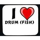 SHOPZEUS I Love drum (fish) Decorated Mouse Pad