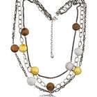 Joolwe Sterling Silver Multi Colored Pearl Chain Necklace