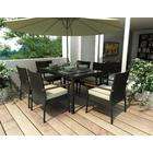 Sonax Textured Black 7 Piece Patio Dining Set