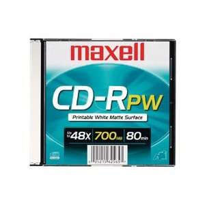  48X Printable White Matte Surface CD R in Jewel Case (10 
