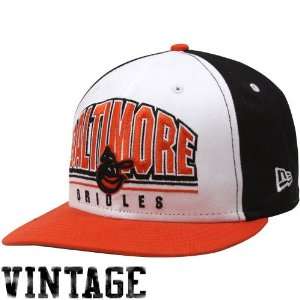   Orioles Black White Orange Monolith 9Fifty Snapback Adjustable Hat
